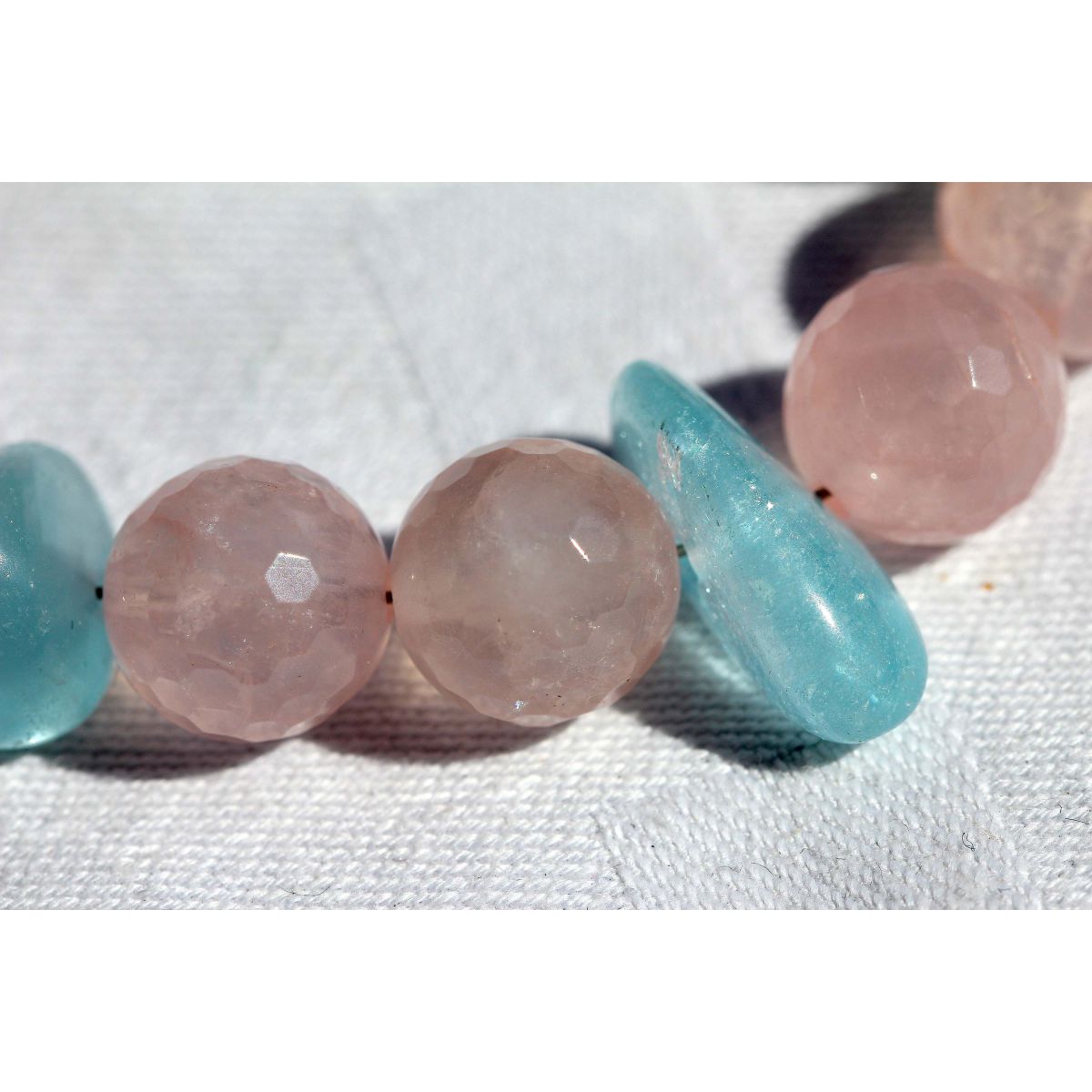 Topas + Rosenquarz-Energie-Armband (Einweihung)