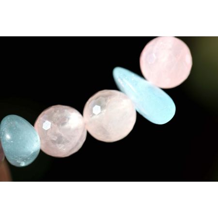 Topas + Rosenquarz-Energie-Armband (Einweihung)