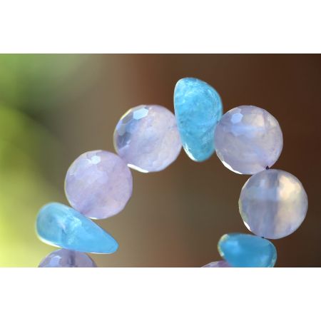 Topas + Rosenquarz-Energie-Armband (Einweihung)