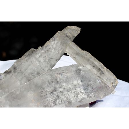 Skelettierter Bergkristall-DOE-Rutil-M+K-Zeitsprung-Energie-Kristallstufe (Der Große Heiler)