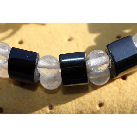 Magnetit+Bergkristall - Armband