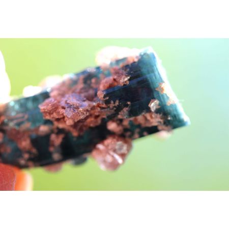 Turmalin Var. Indigolith-blauer Turmalin+Verdelth, grün-Energie-Kristall (Gottes Geschenke enden nie)