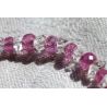 Herkimer Diamanten + Pink Saphire Rondelle-Energiearmband (innere Ruhe)