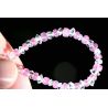Herkimer Diamanten + Pink Saphire Rondelle-Energiearmband (innere Ruhe)