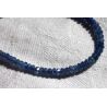 Korund Var.Saphir, blau-Mini-Rondelle, facettiert Energie Armband (Reinheit)