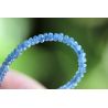 Korund Var.Saphir, blau-Mini-Rondelle, facettiert Energie Armband (Reinheit)