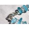 Topas,blau-Free Form+Herkimer Diamanten-Energie-Armband (Einweihung)