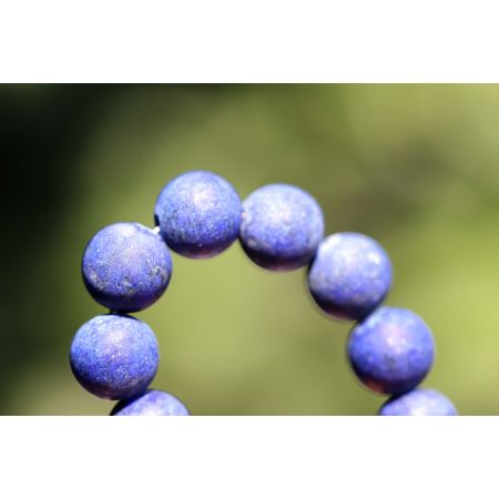 Lapis Lazuli-Kugeln mattiert-Energie-Armband (Kraft und Einsicht)