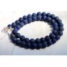 Lapis Lazuli-Kugeln mattiert-Energie-Kette (Kraft und Einsicht)