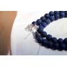 Lapis Lazuli-Kugeln mattiert-Energie-Kette (Kraft und Einsicht)