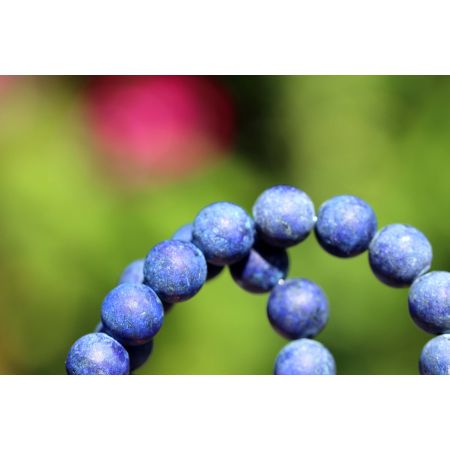 Lapis Lazuli-Kugeln mattiert-Energie-Kette (Kraft und Einsicht)