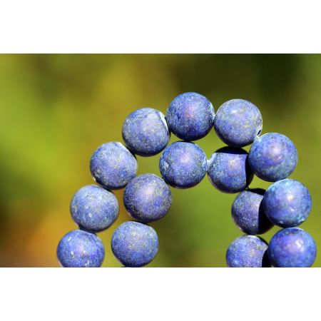 Lapis Lazuli-Kugeln mattiert-Energie-Kette (Kraft und Einsicht)