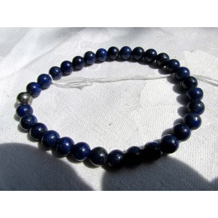 Lapis Lazuli-Kugeln glänzend-Energie-Armband (Kraft und Einsicht)