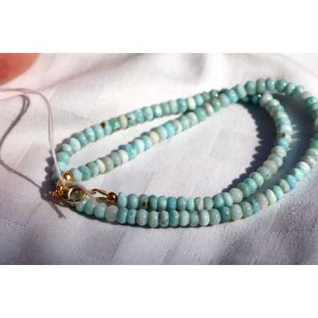 Larimar-Rondelle-Energie-Kette - Atlantisstein -