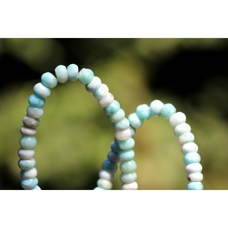 Larimar-Rondelle-Energie-Kette - Atlantisstein -