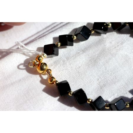 Onyx-Würfel-Energie-Armband (Lebensfreude)