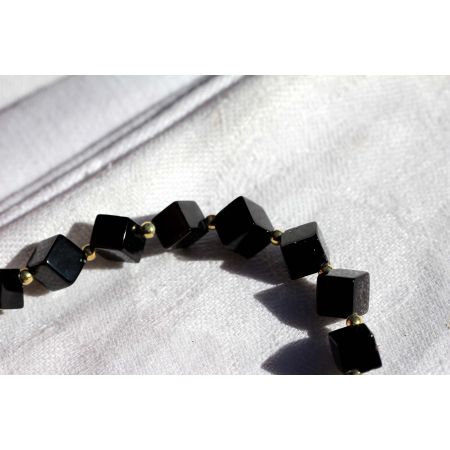 Onyx-Würfel-Energie-Armband (Lebensfreude)