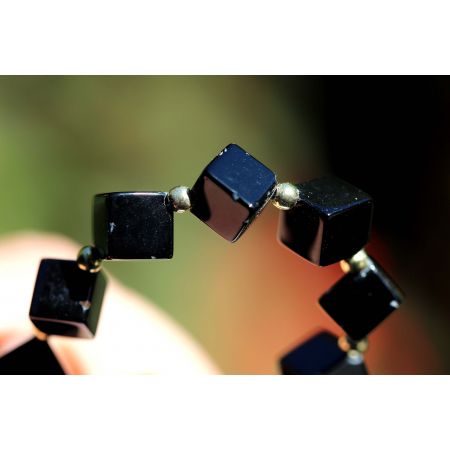 Onyx-Würfel-Energie-Armband (Lebensfreude)