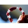 Korund Var. Rubin + Herkimer Diamanten-Schamanen-Energiearmband (erhellt die Seele)
