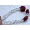 Korund Var. Rubin + Herkimer Diamanten-Schamanen-Energiearmband (erhellt die Seele)