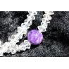 Herkimer Diamanten + Charoit-Kugel Schamanen-Energie-Kette (Der kraftvolle Heiler im mentalen Leben)