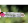 Bergkristall + Silberfassung mit Pink Turmalin-medialer Energiekristallanhänger