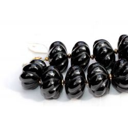Onyx-segmentierter Zwiebelschliff-Schamanen-Energie-Kette (Lebensfreude / Stein der Stärke / Begleitung ins Jenseits)