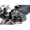 Turmalin schwarz Var. Schörl xx, Muskovit Glimmer xx, Schamanen-Energiekristallstufenaggregat  (Unterstützung)