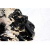 Turmalin schwarz Var. Schörl xx, Muskovit Glimmer xx, Schamanen-Energiekristallstufenaggregat (Unterstützung)