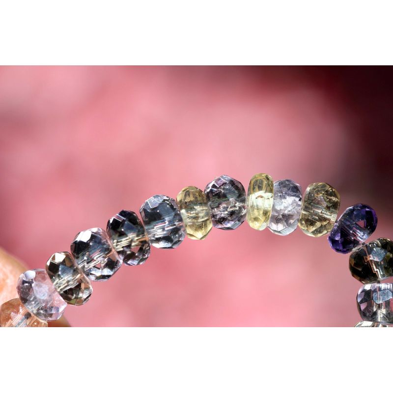 Ametrinrondelle, facettiert-Schamanen-Energie-Armband (geistige Reinigung)