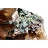 Citrin-Verdelith / Indigolith-Doppelender-DEVA-Krater-Energie-Kristallstufe (Schule der Einweihung)