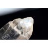 leicht skelettierter Bergkristall-mit Kathedralwuchs-Trigonic-Zeitsprung-Krater-Energie-Kristallstufe