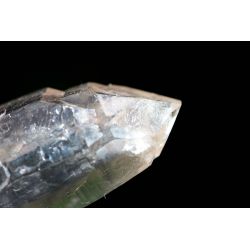 leicht skelettierter Bergkristall-mit Kathedralwuchs-Trigonic-Zeitsprung-Krater-Energie-Kristallstufe