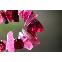Turmalin-Var. Rubellit-Schamanen-Energie-Kristallkette (das Paradies im Herzen / Tanz der Freude) super selten!