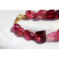 Turmalin-Var. Rubellit-Schamanen-Energie-Kristallarmband (das Paradies im Herzen / Tanz der Freude) super selten!