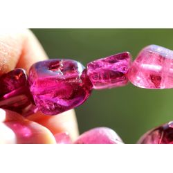 Turmalin-Var. Rubellit-Schamanen-Energie-Kristallarmband (das Paradies im Herzen / Tanz der Freude) super selten!