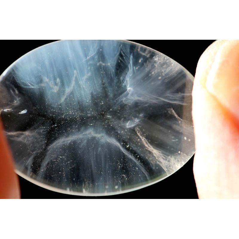 Trapiche-Salazarit-Quarz-Super-Phantom-Energie-Oval-Kristall (Der Schritt in die Glücklichkeit) extrem selten