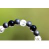 Onyx-Kugel, glänzend und matt und BK-Kugeln facettiert-Energie-Armband (Lebensfreude)