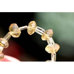 Citrin Rondelle /Bergkristall- Energie - Armband (innere Ruhe / Licht in Geist und Seele)