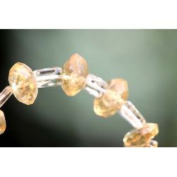 Citrin Rondelle /Bergkristall- Energie - Armband (innere Ruhe / Licht in Geist und Seele)