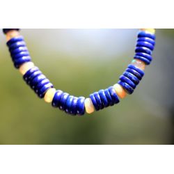 WELO-Jelly-Opal-Rondelle und Lapis Lazuli Scheiben-Energie-Armband (Helfer in der Not/Schutzstein für die Seele)