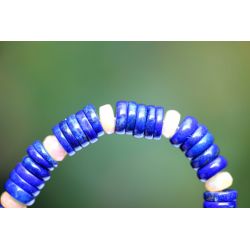 WELO-Jelly-Opal-Rondelle und Lapis Lazuli Scheiben-Energie-Armband (Helfer in der Not/Schutzstein für die Seele)