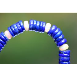 WELO-Jelly-Opal-Rondelle und Lapis Lazuli Scheiben-Energie-Armband (Helfer in der Not/Schutzstein für die Seele)