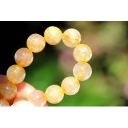 Gold-Rutilquarz Energiearmband (goldenes Licht der Weisheit)