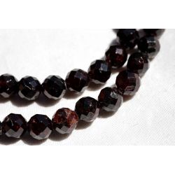 Granat Varietät Pyrop-Kugeln facettiert-Energie-Kette (Erdung / Lebenssinnfindung)