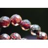 Granat Varietät Pyrop-Kugeln facettiert-Energie-Kette (Erdung / Lebenssinnfindung)