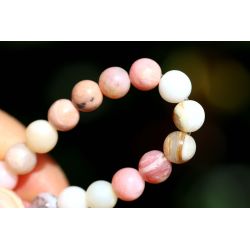 Andenopal, pink, Kugeln-Energie-Armband (Heiliger Stein / Tor zur Seele)