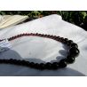 Granat Varietät Pyrop-Kugeln glatt-Energie-Kette (Kraft und Mut zum Leben)
