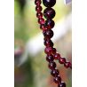 Granat Varietät Pyrop-Kugeln glatt-Energie-Kette (Kraft und Mut zum Leben)