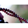 Granat Varietät Pyrop-Kugeln glatt-Energie-Kette (Kraft und Mut zum Leben)